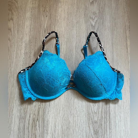 Lace + Cheetah Print Padded Bra - Picture 3 of 5